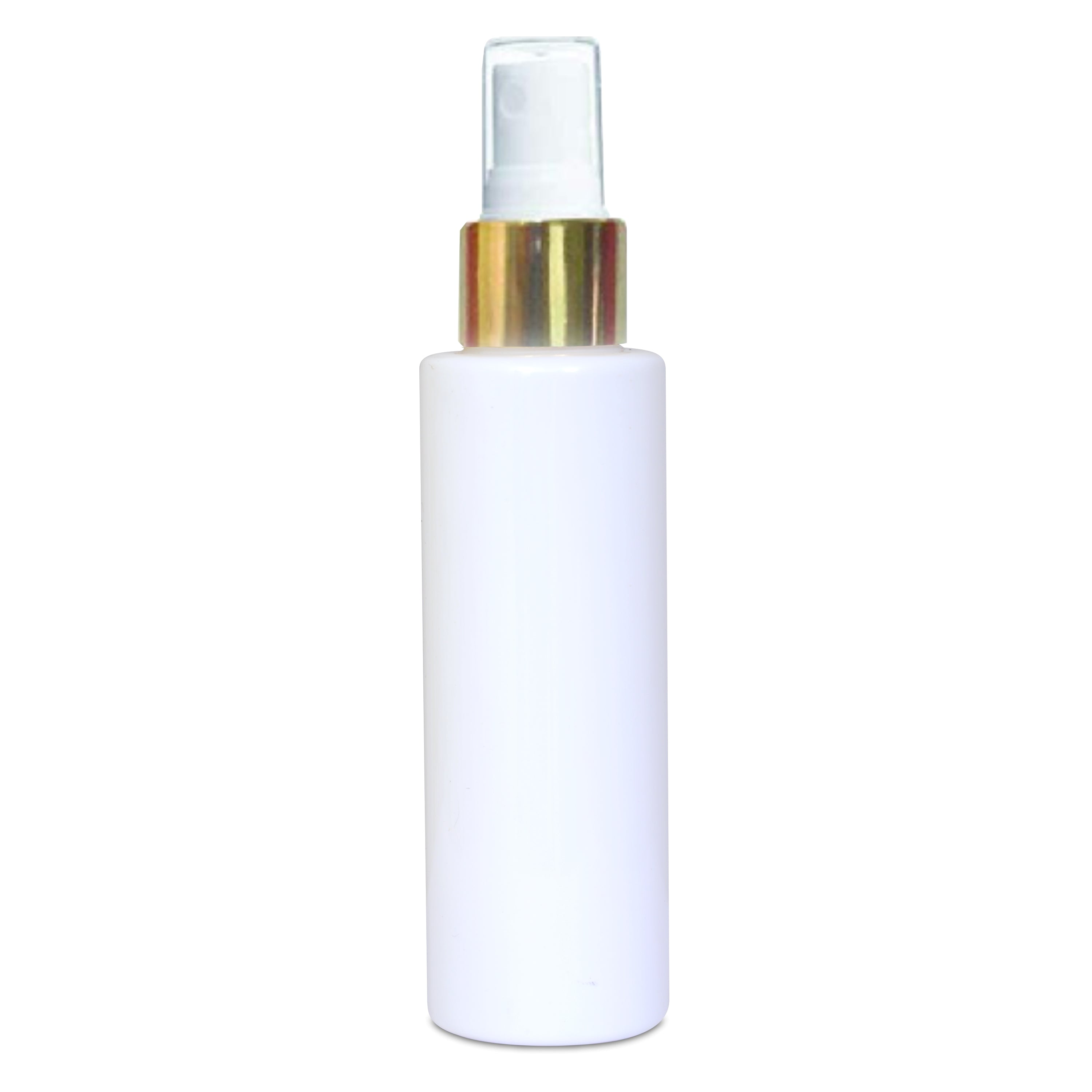 zenvista 100ml empty White Color Bottle With Gold Plated White mist spray for lotion serum oil bottle for shampoo, shampoo bottle, sanitizer bottle, mist spray bottle, plastic bottle, lotion pump bottle