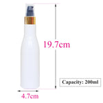 Load image into Gallery viewer, milky white color , empty color bottles , black color dispenser pump , 100 ml empty white color bottles , black color dispenser pump , pet bottle empty cosmetics bottles , bottles for lotion , shampoo bottles , reusable , refillable .
