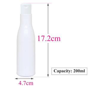 | ZMW27| Milky White Color Bottle With White Flip Top Cap For Serum, Toner, Shampoo, Conditioner-  200ml