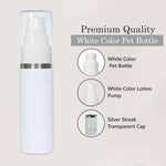 Load image into Gallery viewer, white pet bottle with silver streak lotion pump
