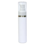 Load image into Gallery viewer, white pet bottle with silver streak lotion pump
