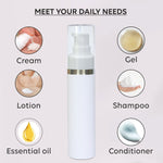 Load image into Gallery viewer, white pet bottle with silver streak lotion pump
