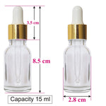 Load image into Gallery viewer, Zenvista  15ml and 30ml Frosted Glass Dropper Bottle, Transparent Dropper Bottle, Amber Color Dark Brown Color Glass Dropper Bottle for Essential Oils, Serum, Perfume
