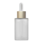 Load image into Gallery viewer, FROSTED GLASS BOTTLE WITH GOLD PLATED DROPPER [ZMG42]  25ML, 30ML , 50 ML

