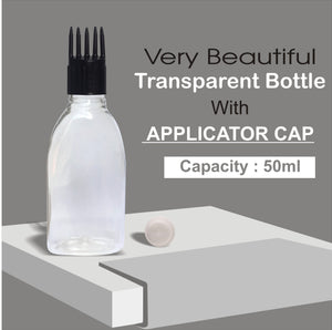 Transparent Bottle With Black Color Applicator-50ml [ZMT32]