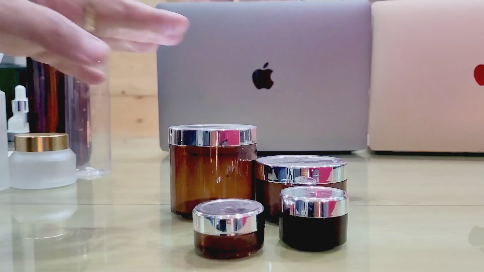 Premium Amber Color Shan Jar With Silver Lid | Capacity - 08gm, 15gm, 50ml &100ml [ZMJ23]