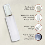 Load image into Gallery viewer, Beautiful Frosted Glass Bottle With Lotion Pump [ZMG33] 25ML, 30ML, 50ML &amp; 100ml
