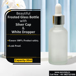 Load image into Gallery viewer, Frosted Glass Bottle with Silver Plated Dropper| 15ml &amp; 25ml ,30ml | [ZMG02]
