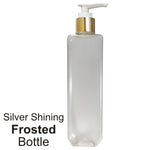 Load image into Gallery viewer, frosted pet bottles , empty frosted bottles , empty bottles for packagings , frosted bottles 200ml , frosted cosmetic bottles , empty cosmetic bottles , frosted empty bottles , bottles with dispenser pump , black dispenser pump ,, refillable , gold plated black dispenser, frosted glass bottles , cosmetic packagings , 200 ml empty bottles , shampoo bottles , body wash bottles.
