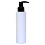 Load image into Gallery viewer, milky white color , empty color bottles , black color dispenser pump , 100 ml empty white color bottles , black color dispenser pump , pet bottle  empty  cosmetics bottles , bottles for lotion , shampoo bottles , reusable , refillable .

