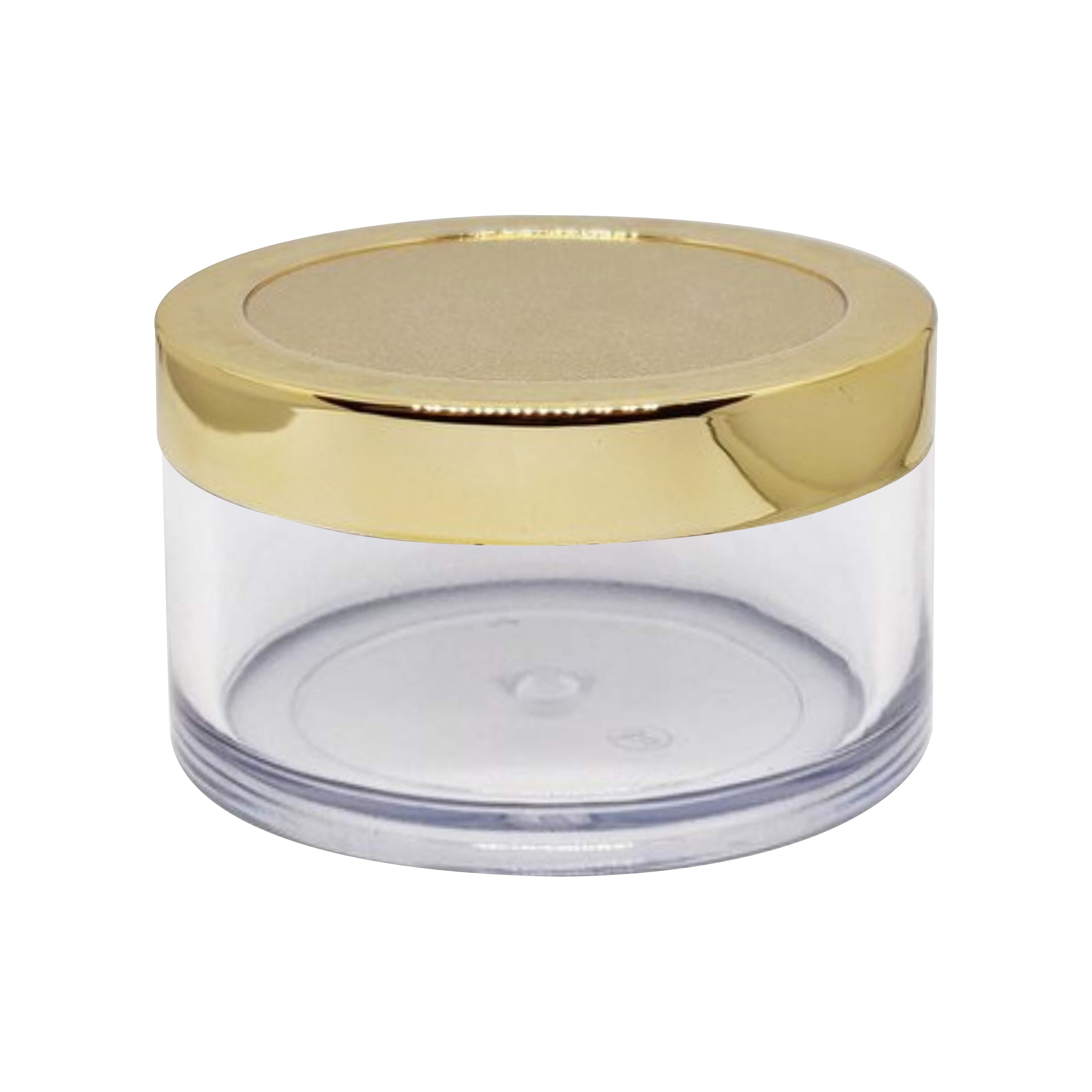 Acrylic Shan Jar With Golden lid/ Cap - 8gm, 15gm, 25gm, 30gm, 50gm, 100gm [ZMJ01]