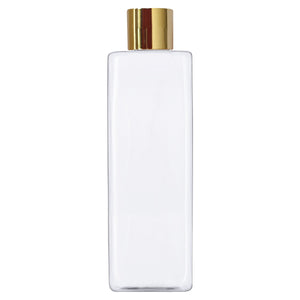 zenvista 100 ml empty plastic bottle with golden screw  cap for lotion serum oils  kitchen oils  essential oils  bottle square bottle transparent bottle for cosmetics