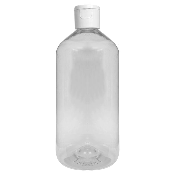 Zmt38 Transparent Bottle With White Flip Top Cap 500ml Zenvista