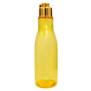 zenvista Empty Yellow Color Cosmetic Bottle with Gold Flip Top Cap, Transparent Packaging Bottles For Cosmetic Packaging , empty bottles empty cosmetic bottles 100ml empty cosmetic bottles yellow empty bottles yellow bottles shampoo bottles moisturizer bottles