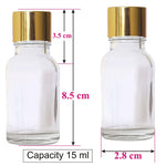 Load image into Gallery viewer, zenvista Transparent Glass Bottle With Golden Screw Cap empty bottles bottle for essential oil hair oils spices packaging bottles toughened glass bottles 
