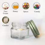 Load image into Gallery viewer, |ZMJ27|  Empty Transparent Clear Glass Jar with Dull Green Tin Lid  |25gm|

