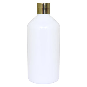 zenvista milky white bottles . empty bottles , gold screw cap bottles , 500ml milky white bottles , golden screw cap , 500ml bottles , reusable bottles , refillable empty bottles , milky white bottles, 500ml